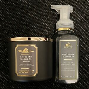 White Barn Mahogany Teakwood Candle and Soap Duo